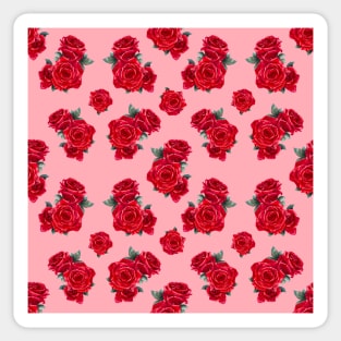 Red roses pattern Sticker